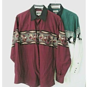 Cumberland Outfitters Pearl Snap Western Shirt LG